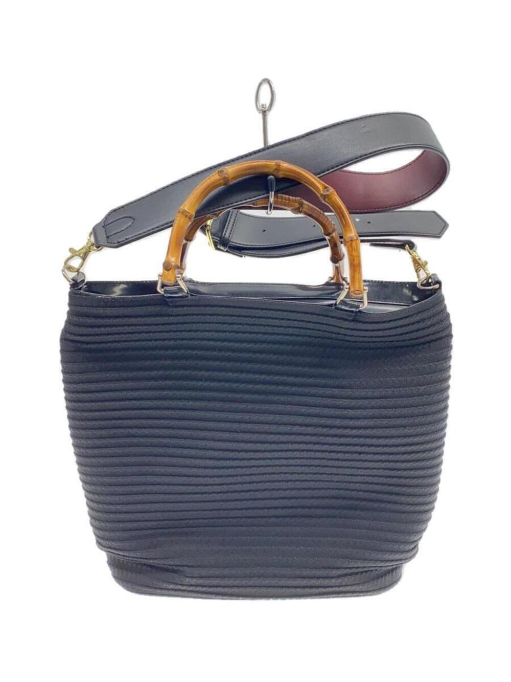 Gucci Bamboo Handle Shoulder Bag Canvas Black